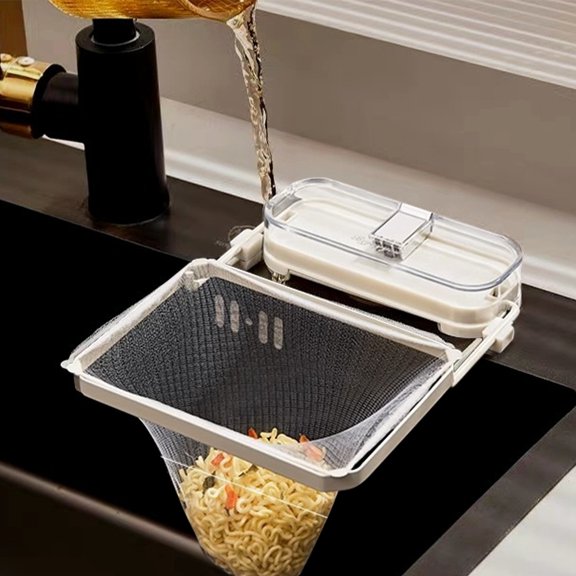 Suction Cup Kitchen Drain Rack Strainer with Removable Fine Mesh Bags for Efficient Food Waste Catcher and Dishwashing Basin 50PCS