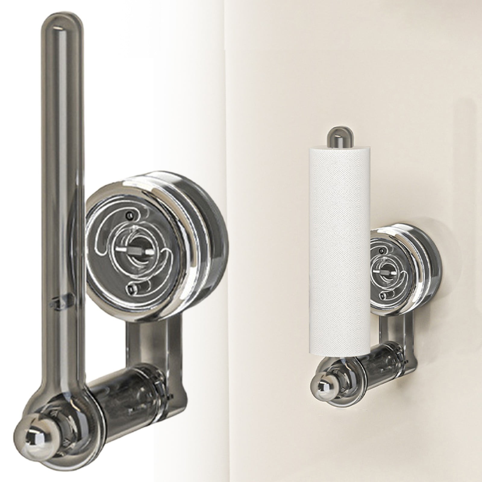 Suction Cup Kitchen Paper Towel Holder, No Drill Required, Cabinet ...