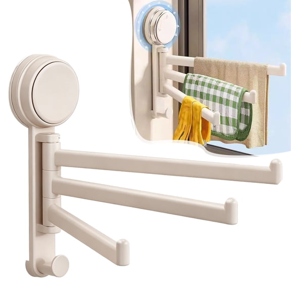 Suction Cup Kitchen Rag Holder Window Sill Multi Rod 180 Rotatable Drainer Storage Rack Wall Mounted Towel Rack,Storage Rack