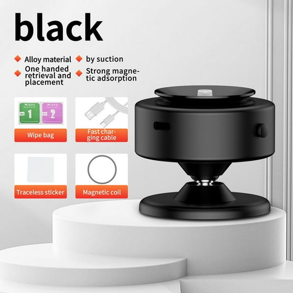 Suction Cup Magnetic Phone Holder for Car, 2-in-1 Strong Stick Windshield Dashboard Mount Compatible with IPhone, Samsung, All 4.7-7 Inch Smartphones