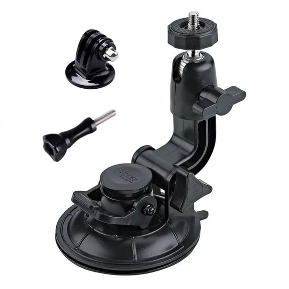 Suction Cup Mount for GoPro Hero 13 12 11 10 9 8 7 6 5 4, DJI OSMO 5 4 3, Insta360 X4 X3 - 9cm Heavy Duty Car Windshield Camera Holder for Action Cameras, Dash Cam, Vehicle, Boat