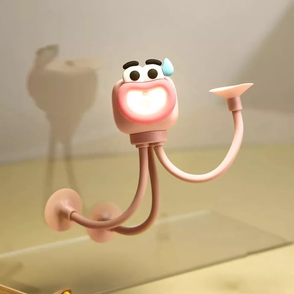 Suction Cup Octops Night Light Travel Comforting Nightlight | Gentle Brightness | Multicolor Octpus Night Light Decoration Octopus Mini Night Lamp with Suction Cup for Home(Pink)