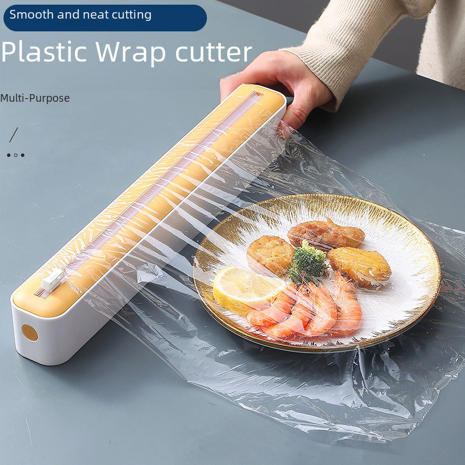 Suction Cup Plastic Wrap cutter household divider adjustable storage