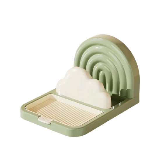 Suction Cup Pot Lid Holder Kitchen Countertop Organizer Rack Spoon Rest Pan Cover Stand Space Saving Kitchen Storage Gadgets, Gifts for Home@100, Green