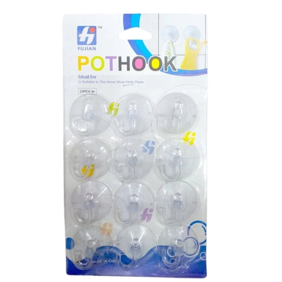 Suction Cup Pothook Punch:8CT