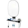 thumbnail image 1 of Suction Cup Shaving Mirror with Razor Keep, 11.4 x 8.7 in Wall Mounted Shaving Mirror with Shelf, Rotatable, Damage-Free, Easy Install, Clear Image for Bathroom, 1 of 7