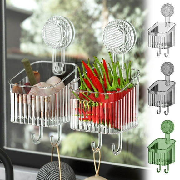 Suction Cup Shelf, No Drill Bathroom Organizer with Strong Adhesive Cups, Non Marking & Removable for Easy Llation, Ideal for Hotel Bathroom Sink Storage and Kitchen Counter Space Saving