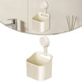 thumbnail image 1 of Suction Cup Shower Caddy,3.14X3.3X4.1inch Drill Free Hanging Bathroom Wall Storage Basket, Drain Design Toiletry Organizer Bin, Practical Bath Accessory Holder for Shower Kitchen, 1 of 7