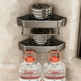 thumbnail image 1 of Suction Cup Shower Caddy Corner, Suction Corner Shower Shelves No Drilling, Rustproof Shower Organizer Suction Cup Bathroom Storage Rack, 1 of 6