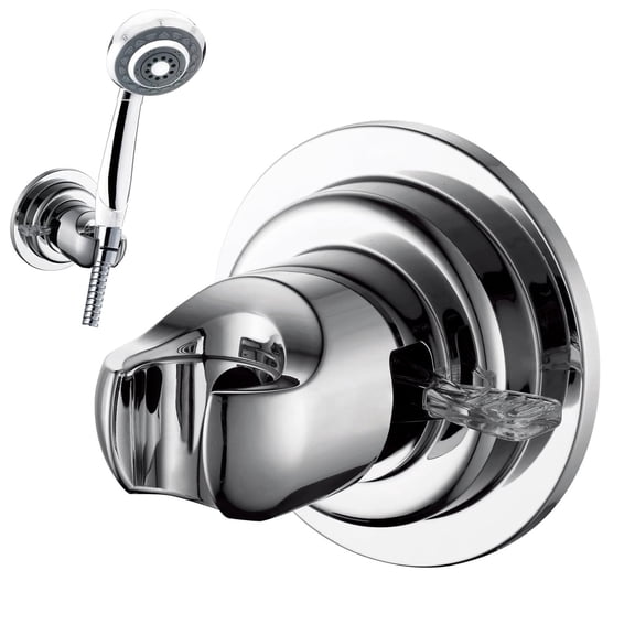 Suction Cup Shower Head Holder for Handheld Shower  No Drill, For Smooth Surfaces Only, Vertical Mount Only, Chrome