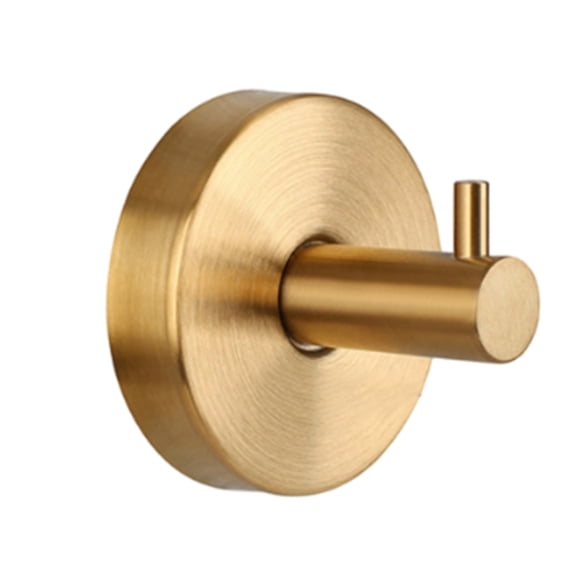 Suction Cup Shower Hooks, Towel Hooks for Bathroom Kitchen Door Wall Glass Window Mirror Tile, Bath Robe Hook, Waterproof,Reusable & Removable, No Drill,Stainless Steel Hooks (Gold)