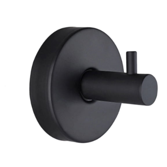 Suction Cup Shower Hooks, Towel Hooks for Bathroom Kitchen Door Wall Glass Window Mirror Tile, Bath Robe Hook, Waterproof,Reusable & Removable, No Drill,Stainless Steel Hooks (Black)