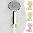 thumbnail image 1 of Suction Cup Showerhead Holder, No Drill Shower Head Bracket with 2 Hooks, Adjustable Angle & Strong Grip for Renters, Apartment Living & Hassle-Free Bathroom Upgrades FAJHHA | Green, 1 of 9