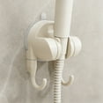thumbnail image 1 of Suction Cup Showerhead Holder - Wall Mounted Press Vacuum Shower Head Hook, Adjustable Storage Rack White, 1 of 6