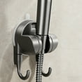 thumbnail image 1 of Suction Cup Showerhead Holder - Wall Mounted Press Vacuum Shower Head Hook, Adjustable Storage Rack Black, 1 of 6