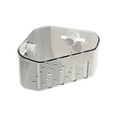 thumbnail image 1 of Suction Cup Sink Corner Rack, 2025 Upgrade Suction Cup Storage Rack Holder Sinkware Organizer, Triangular Sinks Basket Shelf with Drain Hole for Kitchen Bathroom Dishware (Clear,Gray), 1 of 2
