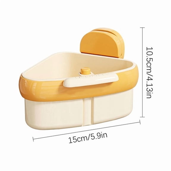 Suction Cup Sink Corner Rack, 2026 Upgraded Self-Cleaning Sink Strainer Basket