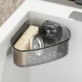 thumbnail image 1 of Suction Cup Sink Corner Rack, Hanging Movable Corner Sponge Holder, Clear No Drilling Shower Shelf, Multifunctional Wall Mounted Suction Organizer, Plastic Sink Corner Rack, 1 of 5
