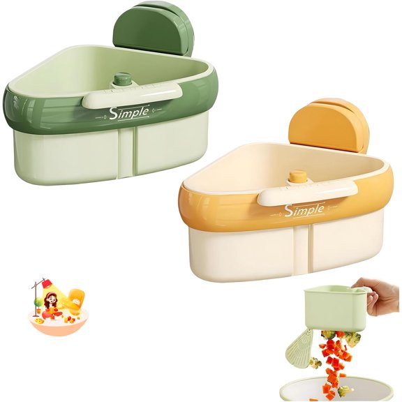 Suction Cup Sink Corner Rack, Plastic Sink Storage Rack Holder, Triangular Sinks Basket Shelf With Suction Cup Sucker, Corner Hanging, Rust Resistant, For Kitchen Bathroom Dishware (2 Pcs)