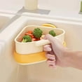 thumbnail image 1 of Suction Cup Sink Corner Rack, Plastic Triangular Sinks Draining Basket With Suction Cup For Kitchen Bathroom, 1 of 3