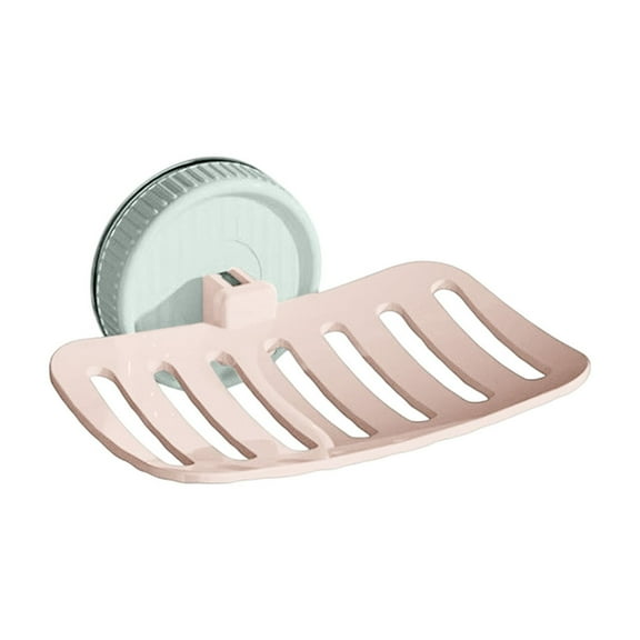 Suction Cup Soap Dish for Shower - Shower Bar Soap Holder Wall-Mounted - Self-Draining Soap Tray Soap Container - Shampoo Bar Holder Sponge Holder for Bathroom