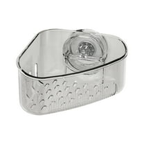 Suction Cup Sponge Holder for Kitchen Sink - Adjustable Faucet Caddy Organizer, Soap Dish & Cloth Hanger, Adhesive Corner Storage Rack for Bathroom or Kitchen