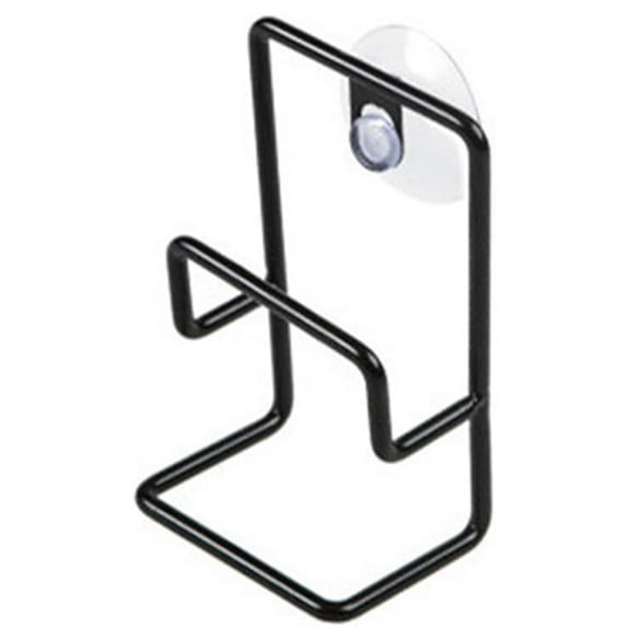 Suction Cup Sponge Holder for Kitchen Sink, Wall Mount Drain Rack with Adhesive Hook, Drying Rack for Dish Brush, Soap, Towel, No Drill Installation, 1Pcs (Black)