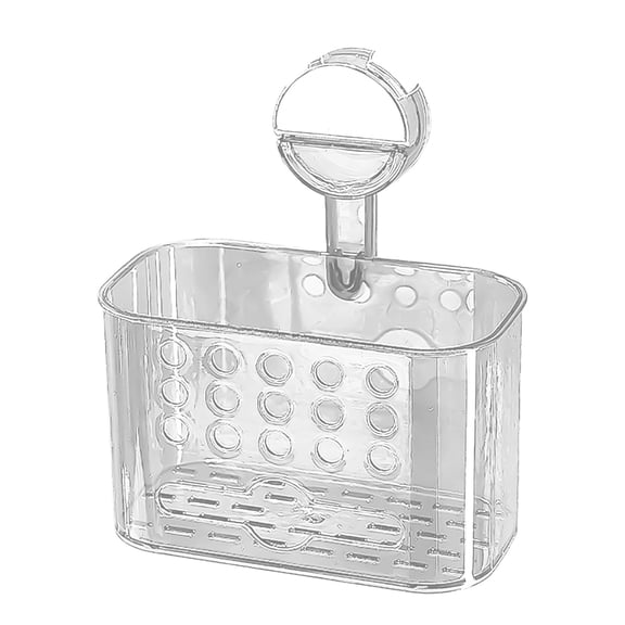 Suction Cup Storage Box (Hanging Bathroom Organizer, Wall Mount Soap Box), No Drill Suction Cup Storage Box, Corrugated Suction Cup Rack for Bathroom, Suction Box, Shower Caddy, Small Items Organizer