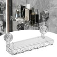 thumbnail image 1 of Suction Cup Storage Rack, No Drill Wall Hanging Organizer with Ventilation and Drainage Holes, Bathroom Shower Caddy for Essentials, Easy Install on Glass or Mirror, 1 of 8