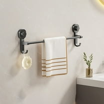 Suction Cup Towel Bar 2.36*5.91*15.75Inch,Removable Vacuum Suction Towel Holder Suction Towel Rack for Bathroom Kitchen