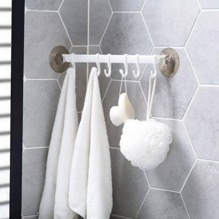 Suction Cup Towel Bar, Adjustable Towel Rack, No Drill Removable