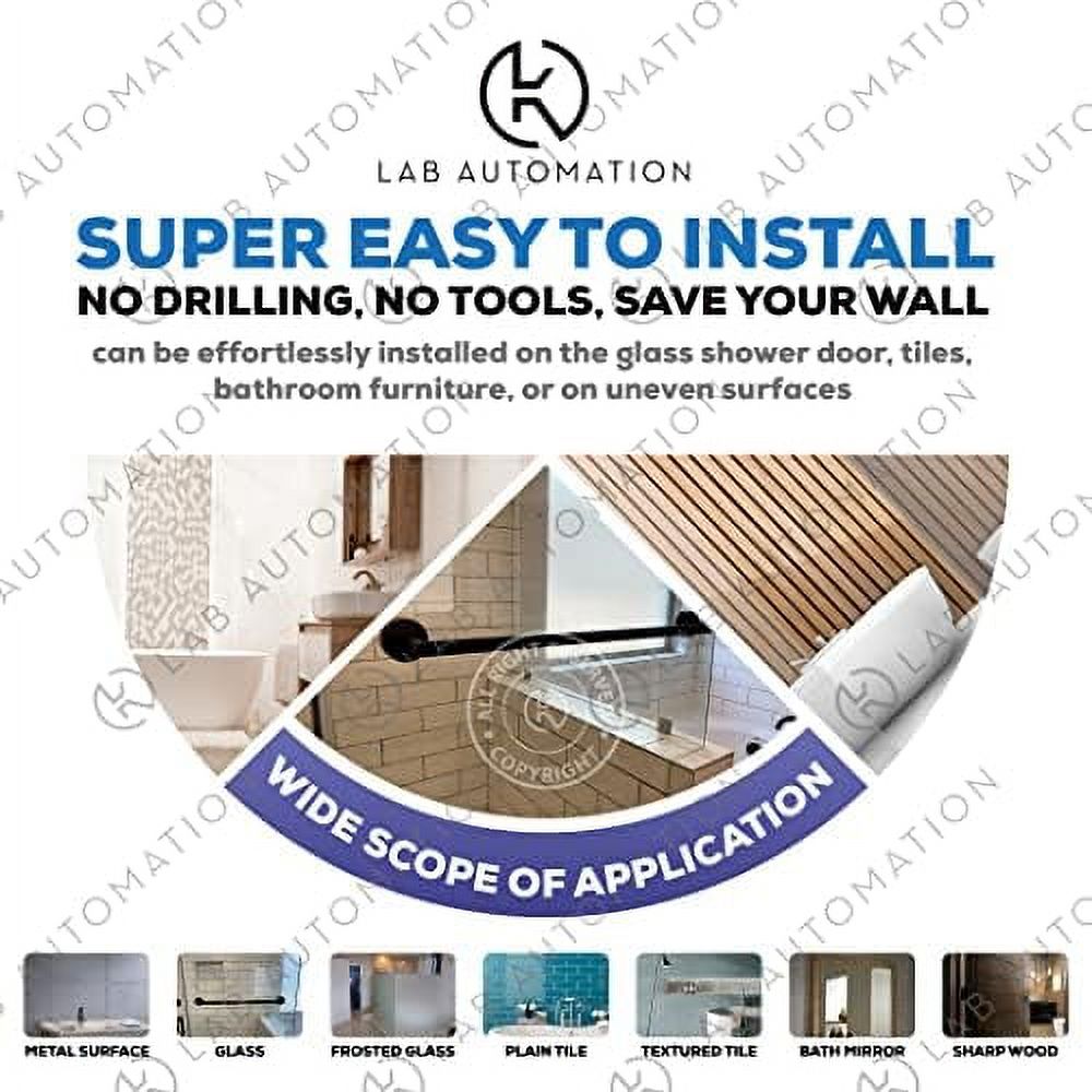 Suction Cup Towel Bar For Bathroom Shower Glass Door Mount Towel