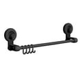 thumbnail image 1 of Suction Cup Towel Bar for Bathroom, 19.7 Inches Towel Rack Shower Hanger Rod with Hooks,Long Holder for Glass Shower Door Wall Bath Kitchen(Black), 1 of 6