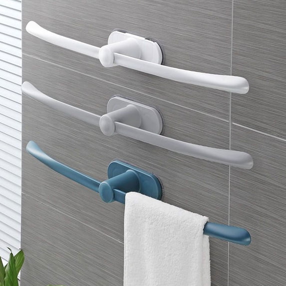 Suction Cup Towel Rack Bathroom Hanging Rack with Shelf and Rod for Bath Towels Strong Adhesion Rustproof Design for Modern Minimalist Home Decor