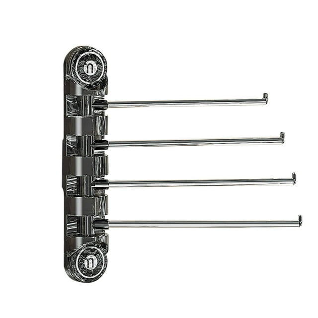 Suction Cup Towel Rack Bathroom NoHole Swivel MultiPole Shelf