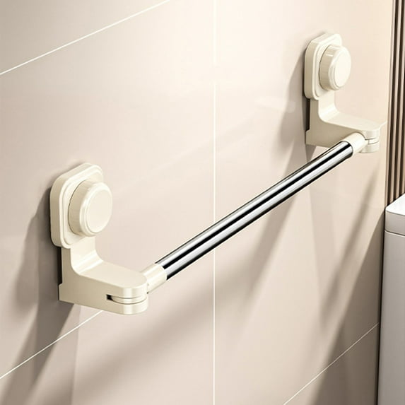 Suction Cup Towel Rack | No Drill Bathroom Wall Mount | Strong Adhesive for Towels & Washcloths | 1-Pack | 30cm