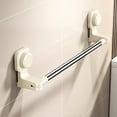 thumbnail image 1 of Suction Cup Towel Rack, Strong Punch-Free Bathroom Shelf, Wall-Mounted Bathroom Towel Holder, Non-Perforating Hanging Rack for Bath Towels and Bathroom Essentials, 1 of 3
