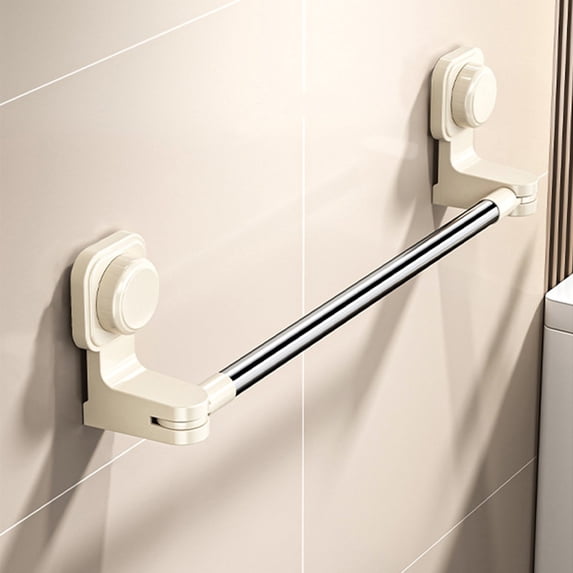 Suction Cup Towel Rack, Strong Punch-Free Bathroom Shelf, Wall-Mounted Bathroom Towel Holder, Non-Perforating Hanging Rack for Bath Towels and Bathroom Essentials