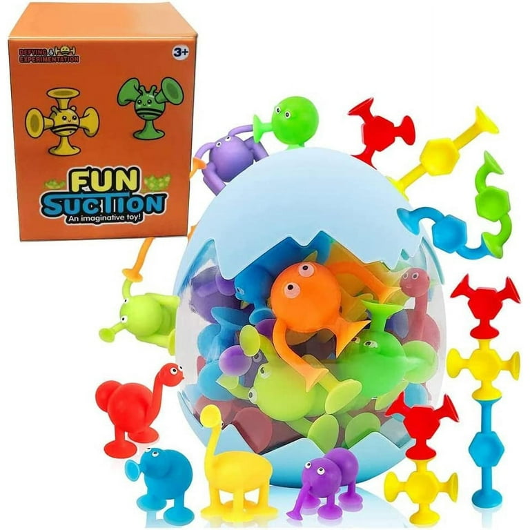 Bath Toys 27 PCS Suction Toys Sensory Toys for Kids Ages 4-8 Boys