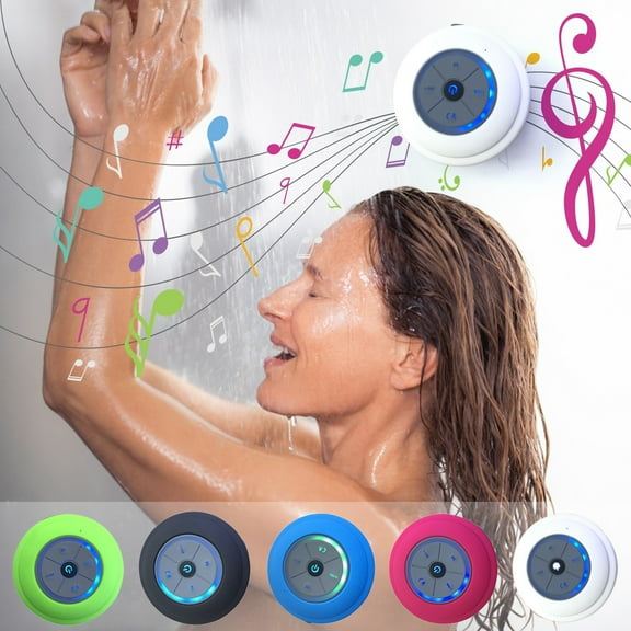 Suction Cup Type Wireless Bluetooth Waterproof Speaker, Cell Phone Connection Bathroom Car Outdoor Mini Portable Sound
