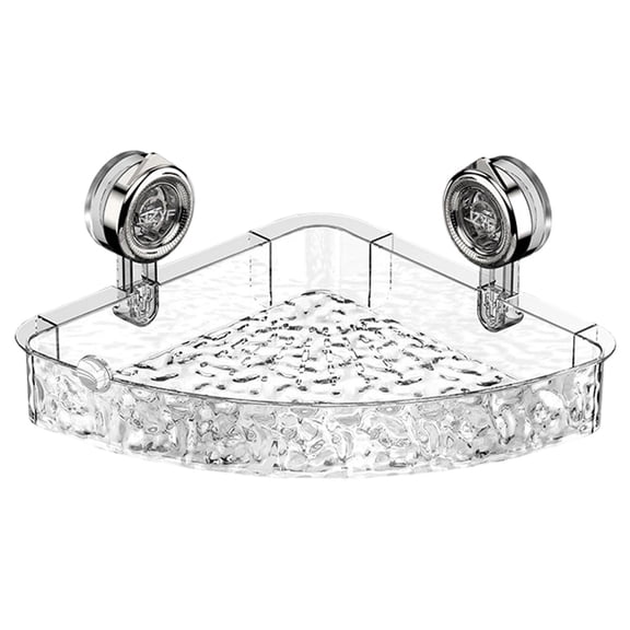 Suction Cup Wall Mounted Storage Rack,No Drill Bathroom Suction Storage Box Corrugated Suction Cup Storage Holder Powerful Suction Storage Box Removable Hanging Storage Basket