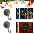 thumbnail image 1 of Suction Cup Wreath Hanger for Glass Window & Over Door | No Drill Reusable Hooks for All Seasons | 4 Pack Gray ABS Holiday Decor Hangers for Christmas Halloween Easter, 1 of 9