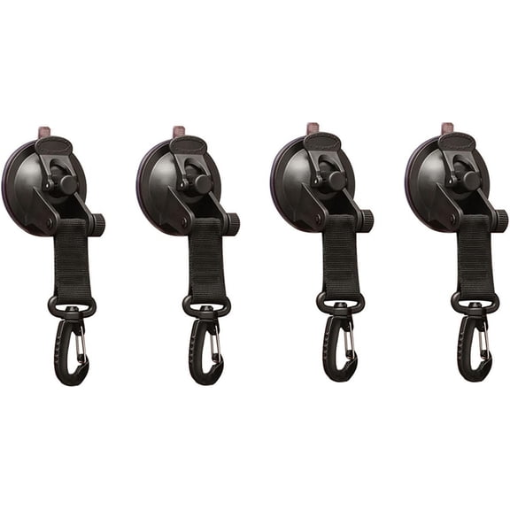 Suction Cups Anchor Suction Cup Hook Camping Set Multifunctional Suction Cup Tents Suction Cup Anchor with Attachment Hooks for Car Side Awnings Tents Motorhome Home (4 Pieces)