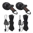 thumbnail image 1 of Suction Cups Hooks Set with Pulley Lock or Clip Car Camping Essentials Awning, 1 of 8
