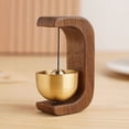 thumbnail image 1 of Suction Door Type Solid Wood Wind Chime,Small Doorbell With Double-Sided Tape,Brass Style Magnetic Shopkeepers Bell,Cute Decorative Doorbell No Drill,Creative Gift, 1 of 7