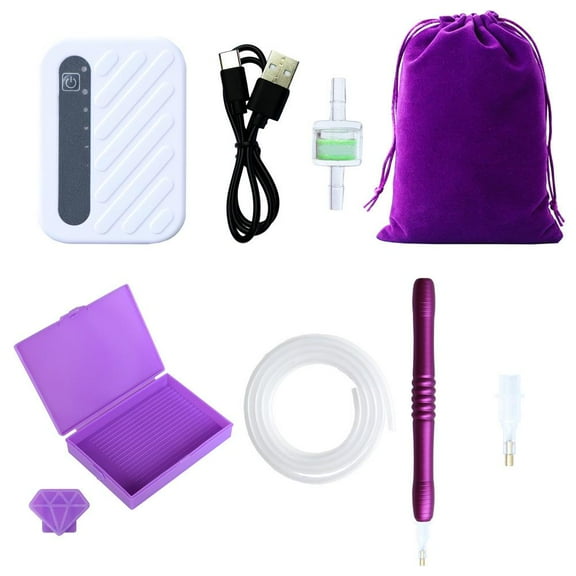 Suction Drill Set Includes Power Bank, USB Cable, Gas Pipe, Filter, Storage Bag, 1500mAh, Airplane Box Packaging