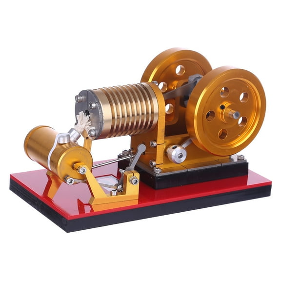 Suction Fire Type Stirling Engine - High-End Professional Edition Pure Brass Cylinder, Adjustable Speed Physics Science Experiment Kit for Enthusiasts