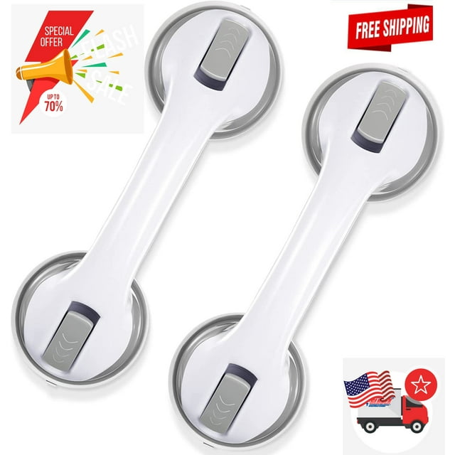 Suction Grab Bars for Bathroom, Shower Handle, Handicap Grab Bars