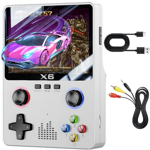 Handheld Game Console with 32G TF Card, White, 150 grams