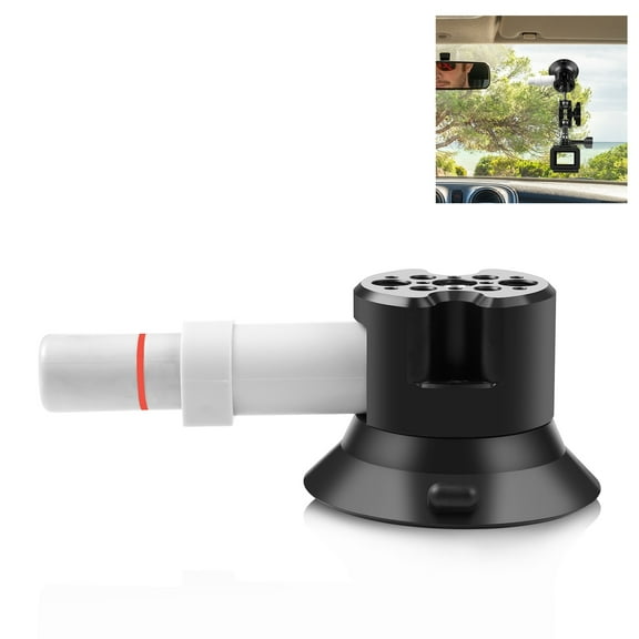 Suction PU844B 3 Inch Suction Cup Mount Quick Release Aluminum Alloy 30kg Horizontal Suction Force With 1/4 Inch & 3/8 Inch Screw Holes